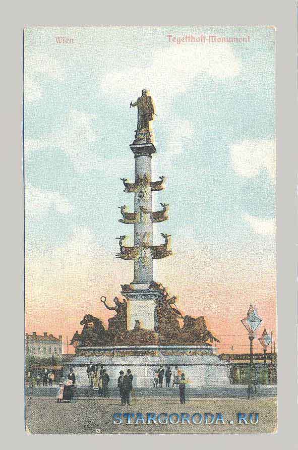 Vienna. A monument in honor of Admiral Tegetthoff Vienna. A monument in honor of Admiral Tegetthoff