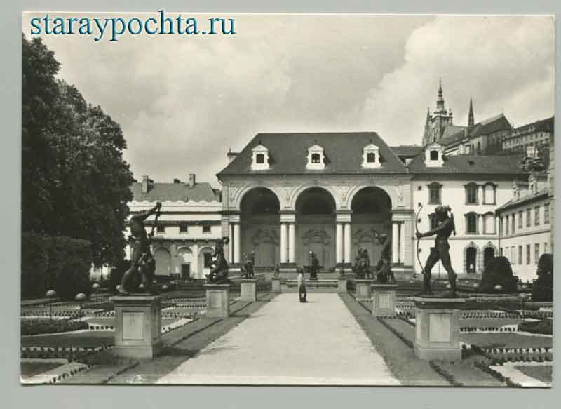 Город Прага. Сад Валдштейндского дворца - Салла торреня. Фото Jozef Ehm Открытка - Город Прага. Сад Валдштейндского дворца - Салла торреня. Фото Jozef Ehm, 1974 год